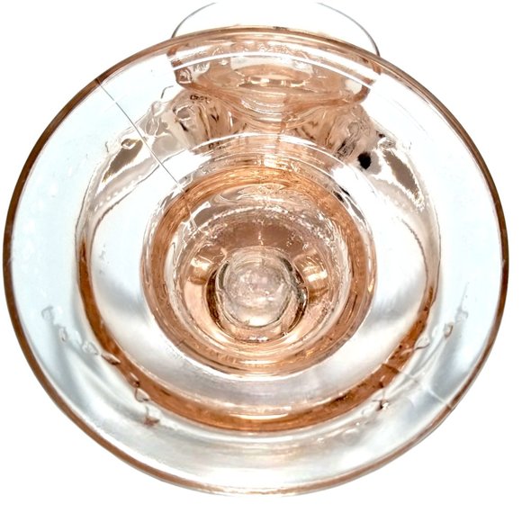 Pink Candlestick Holders Depression Glass, Madrid by Federal Glass, Etched 1932 - Picture 7 of 9